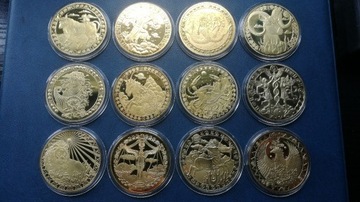 Znaki zodiaku - zestaw 12 medali