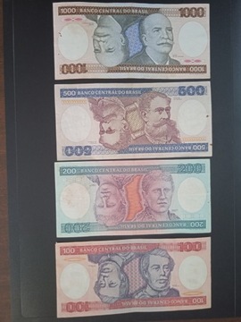 Brazylia zestaw banknotów 