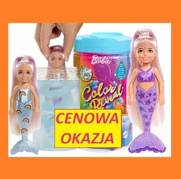 BARBIE CHELSEA KOLOROWA NIESPODZIANKA SYRENKA