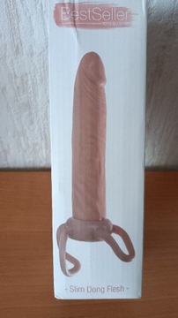 Gadżet Dildo DP StrapOn Toyz4lovers 14cm cielisty