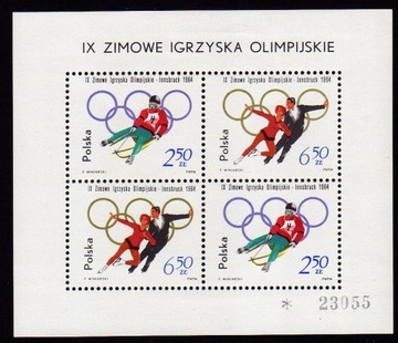 Polska 1964 - Olimpiada Grenoble 1964, blok 41