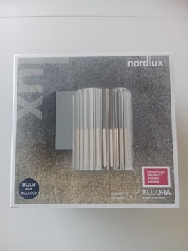 Srebrny kinkiet zewnętrzny Aludra Nordlux - IP54 E27 2118011010
