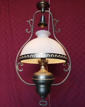 Żyrandol a'la lampa naftowa średnica 42cm