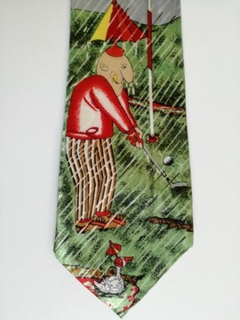 Krawat golfisty śmieszny Hand Made 