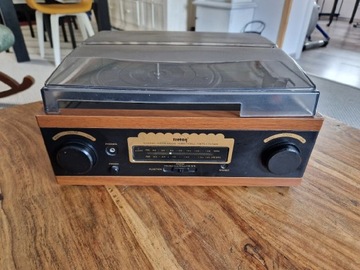 Gramofon Treton z radiem, vintage, retro