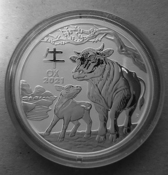 moneta 5 oz lunar III Ox 2021 z