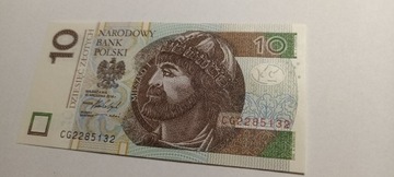 10 złotych seria CG