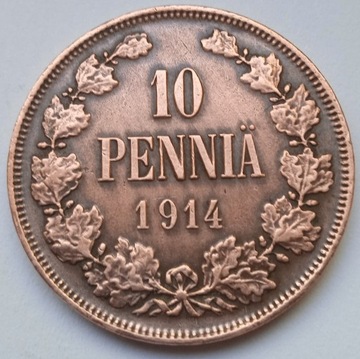 10 pennia 1914 ORYGINAŁ Finlandia