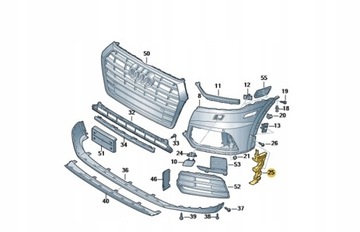 Audi OE 80A807277 ślizg zderzaka Q5 80A mocowanie