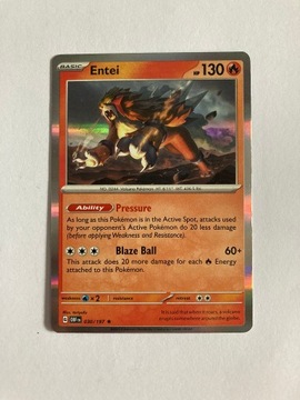 Pokemon TCG Obsidian Flames: Entei Holo 030/197