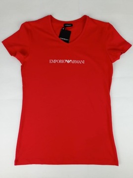 Czerwony t-shirt damski Emporio Armani roz. S