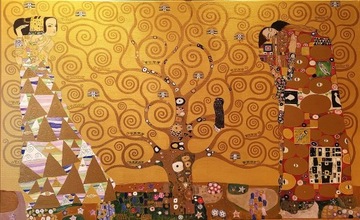 Drzewo Życia Gustav Klimt -  rękodzieło 120x74cm