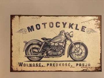 Metalowy obraz plakat PosterPlate - MOTOCYKLE