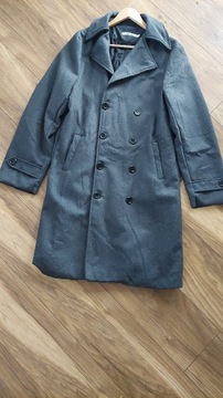 Płaszcz męski kurtka 42/XL bawełna szary