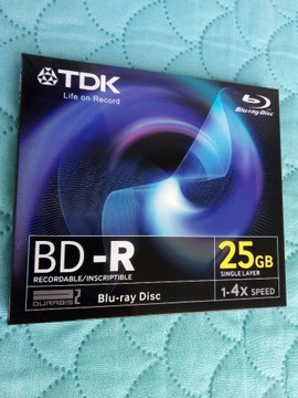 TDK BD-R 25 GB  zapis x1-4 !!! speed x1-4 !!! NOWA