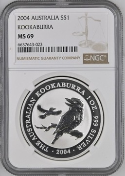 2004 Australia 1$ KOOKABURRA - NGC MS 69