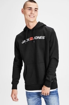 Bluza męska z kapturem L czarna Jack & Jones