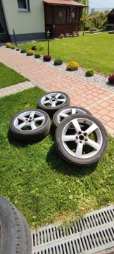 Alufelgi koła Saab 93 95 OE Hankook 5x110 17"