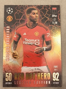 Match Attax Exstra 2023/24 Red Hot Hero RASHFORD