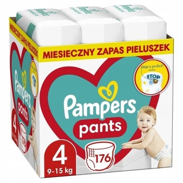 Pieluchomajtki Pampers Pants 4 (176 sztuk)