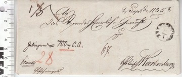 Niemcy BRESLAU koperta list z 1841 roku