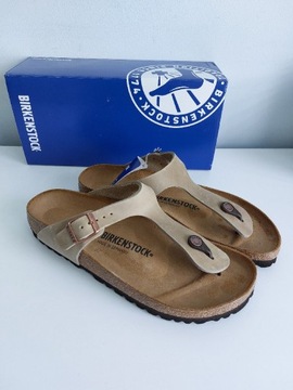 Birkenstock Gizeh japonki 40 skóra skórzane Tabacco