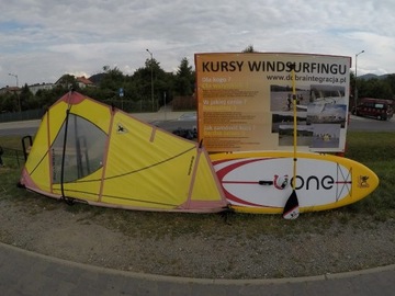 Windsup Sup Pompowana deska windsurfing. TESTY.