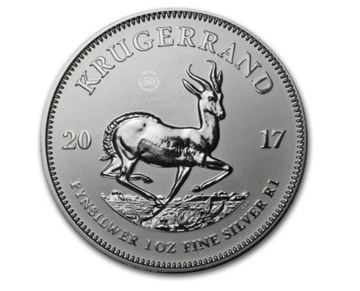 Moneta Krugerrand 2017 50-rocznica 1 uncja srebra 2022 Ag 999 1oz 31.1g