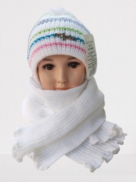 Zimowa czapka+szalik dla dziewczynki 50-52
