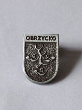 Herb miasta Obrzycko przypinka pin odznaka wpinka
