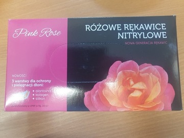 Rękawice nitrylowe 100 szt różowe XS