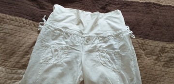 Spodnie ciążowe białe na lato  rozm. 42