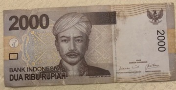 banknot, 2000 rupiah, Indonesia, r. 2009