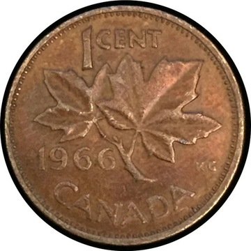 KANADA, 1 cent 1966, KM# 59.1