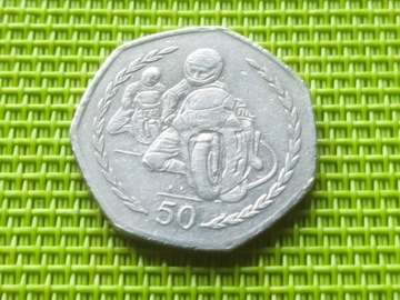 WYSPA MAN 1997  - 50 Pence Pensów Motor y10