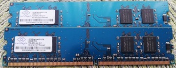 SDRAM 2 szt 256MB Nanya 4200U PC2