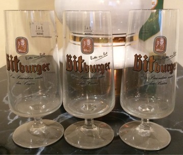 9 szklanek Bitburger