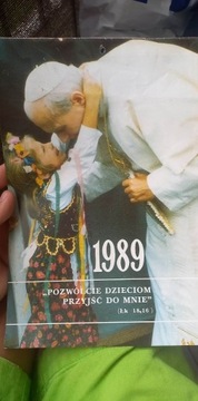 Kalendarz z papieżem z 1989 zgodny z tym rokiem ko