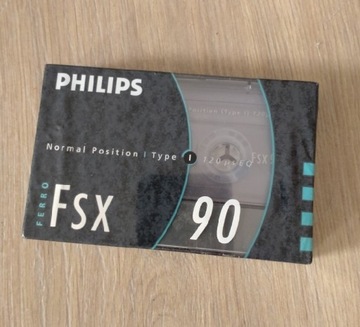 czysta kaseta magnetofonowa philips ferro fsx 90