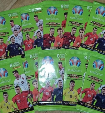 Panini Euro 2020 Kick Off 2021 karty 10 saszetek