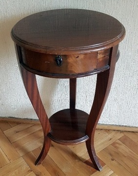 Okrągły stolik - Niciak Biedermeier XIX 