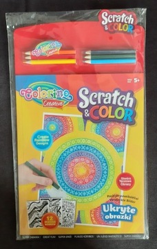 Colorino Scratch&Color, ukryte obrazki 12 wzorów