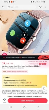 Stylowy smartwatch damski polskie menu 2kolory