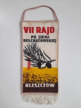 Proporczyk VII Rajd ziem. bełchatowska Kleszczów