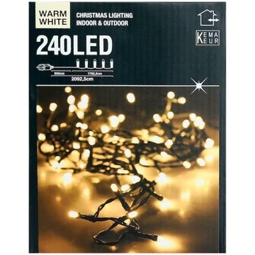 Oświetlenie świąteczne LED 240 lampek LED | 20,9 m