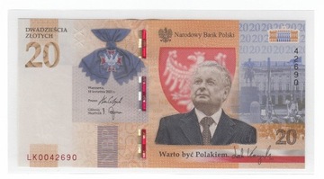 Banknoty 20zł Lech Kaczyński LK0042690 !!!!!