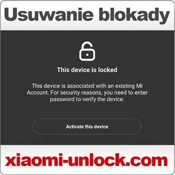 Usunięcie blokady Xiaomi Redmi 6A