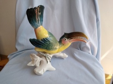 ENS figurka porcelanowa ptak tukan 