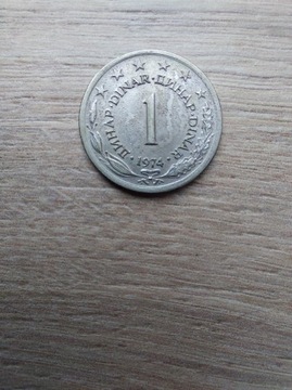 Jugosławia 1 dinar 1974 stan III