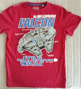 T-shirt czerwony STAR WARS bawełna C&A r. 158/164